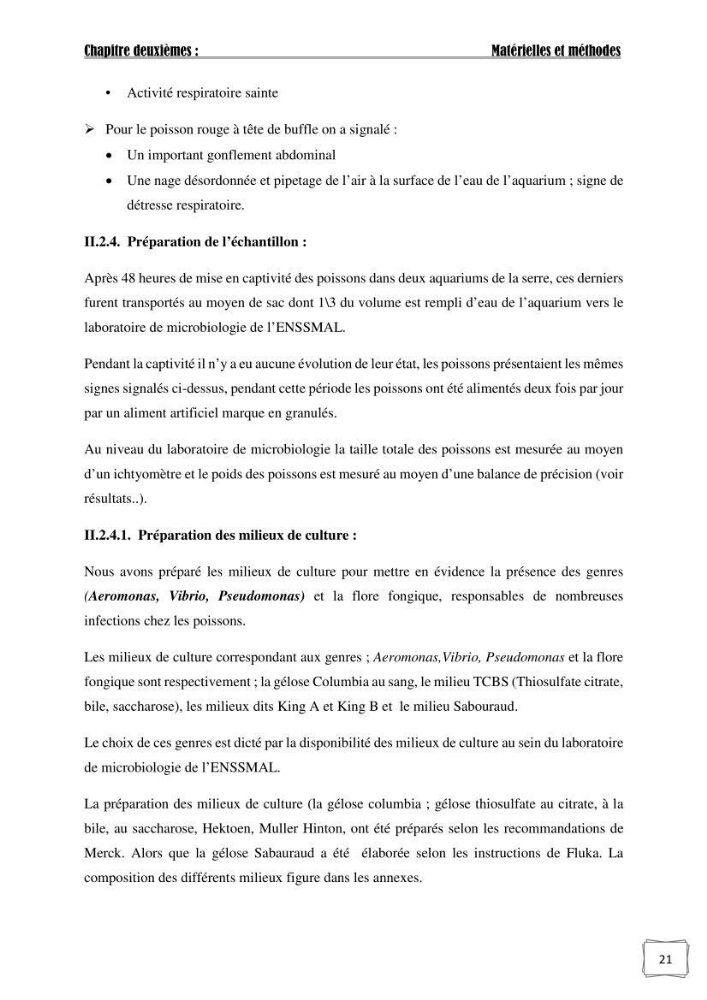 Recherche de germes responsables d\'infection microbiennes chez les poissons d\'ornement: