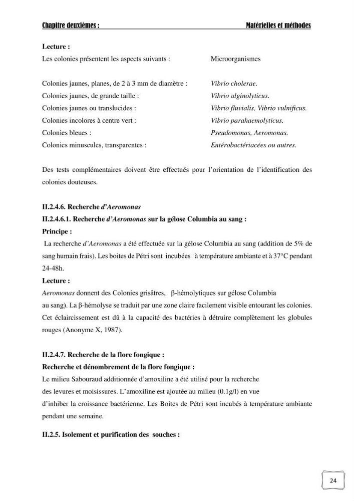 Recherche de germes responsables d\'infection microbiennes chez les poissons d\'ornement:
