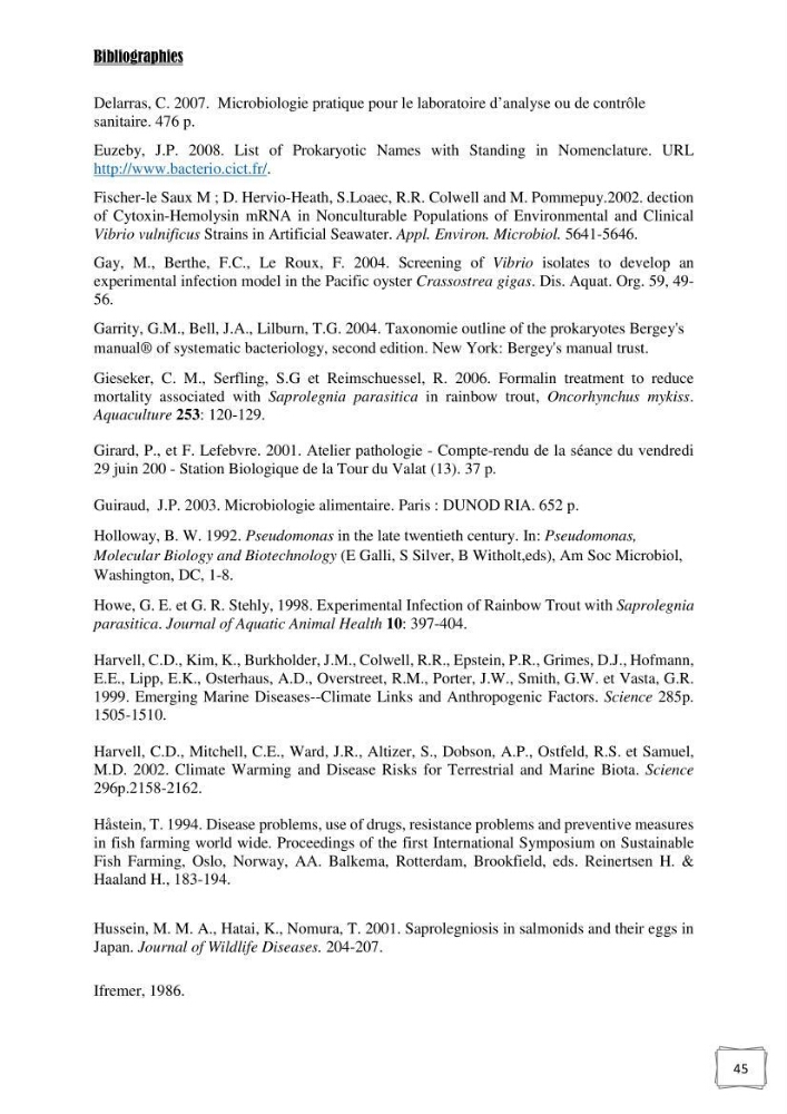 Recherche de germes responsables d\'infection microbiennes chez les poissons d\'ornement: