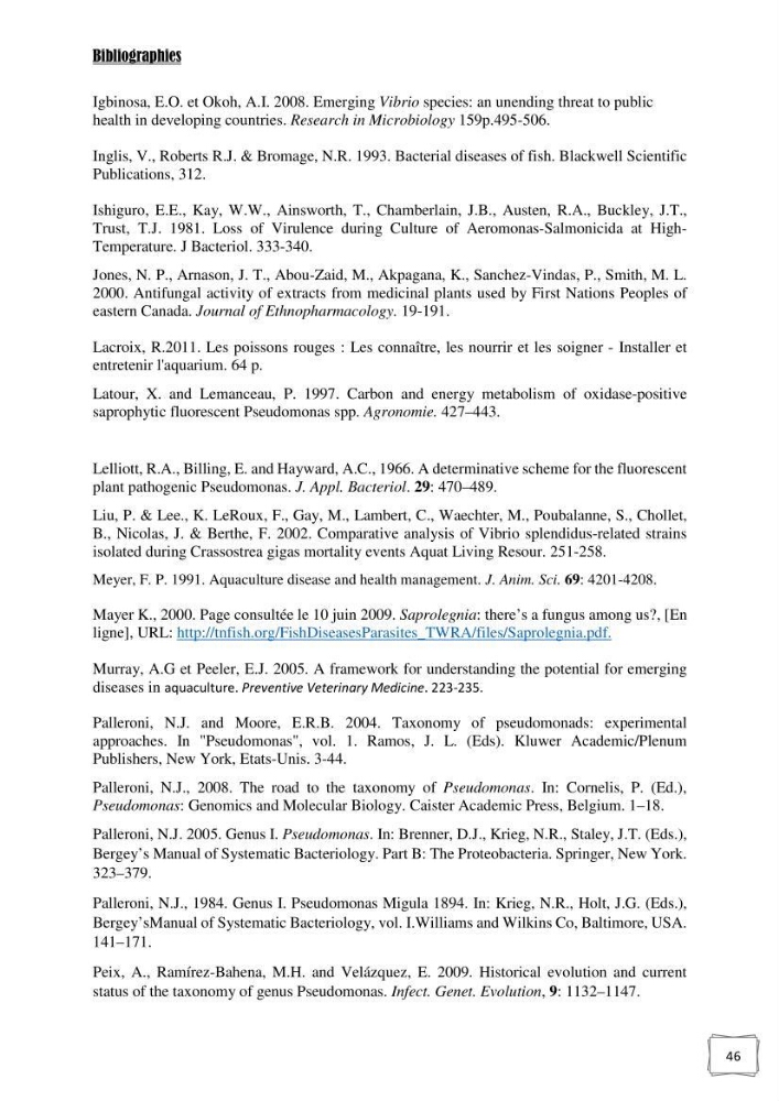 Recherche de germes responsables d\'infection microbiennes chez les poissons d\'ornement: