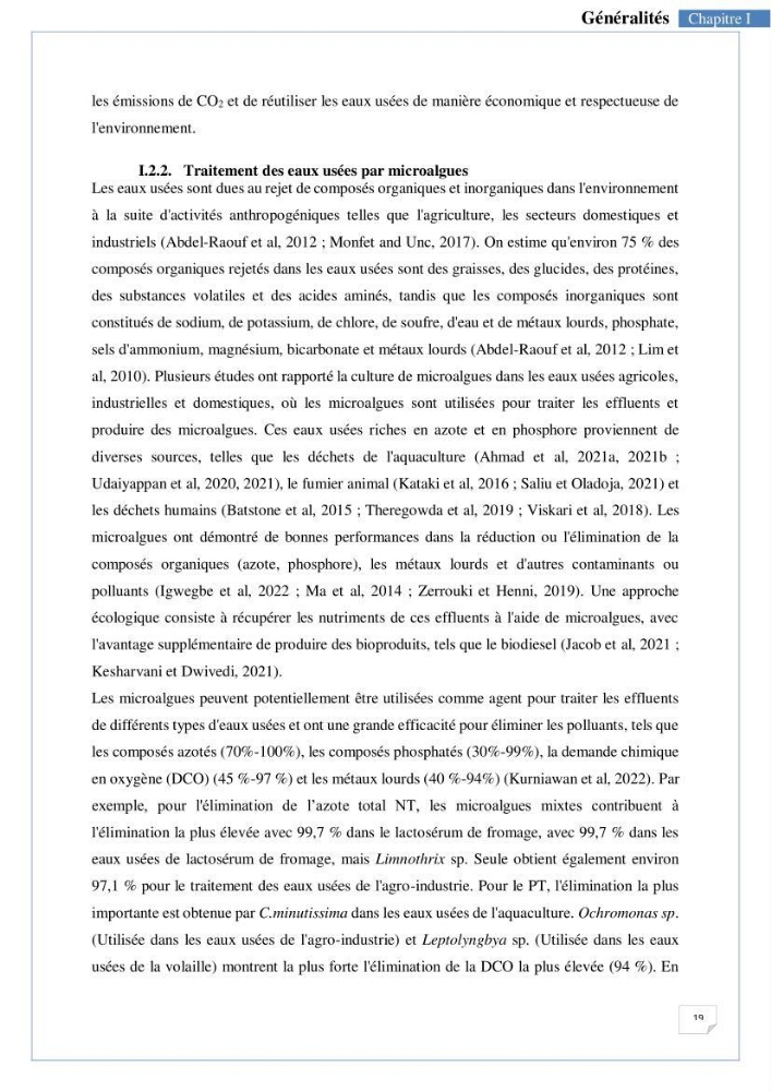 Isolement, purification et criblage des microalgues pour le traitement des eaux usées aquacoles