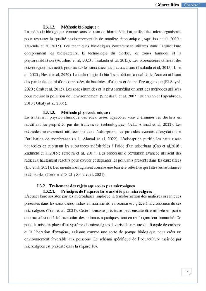 Isolement, purification et criblage des microalgues pour le traitement des eaux usées aquacoles