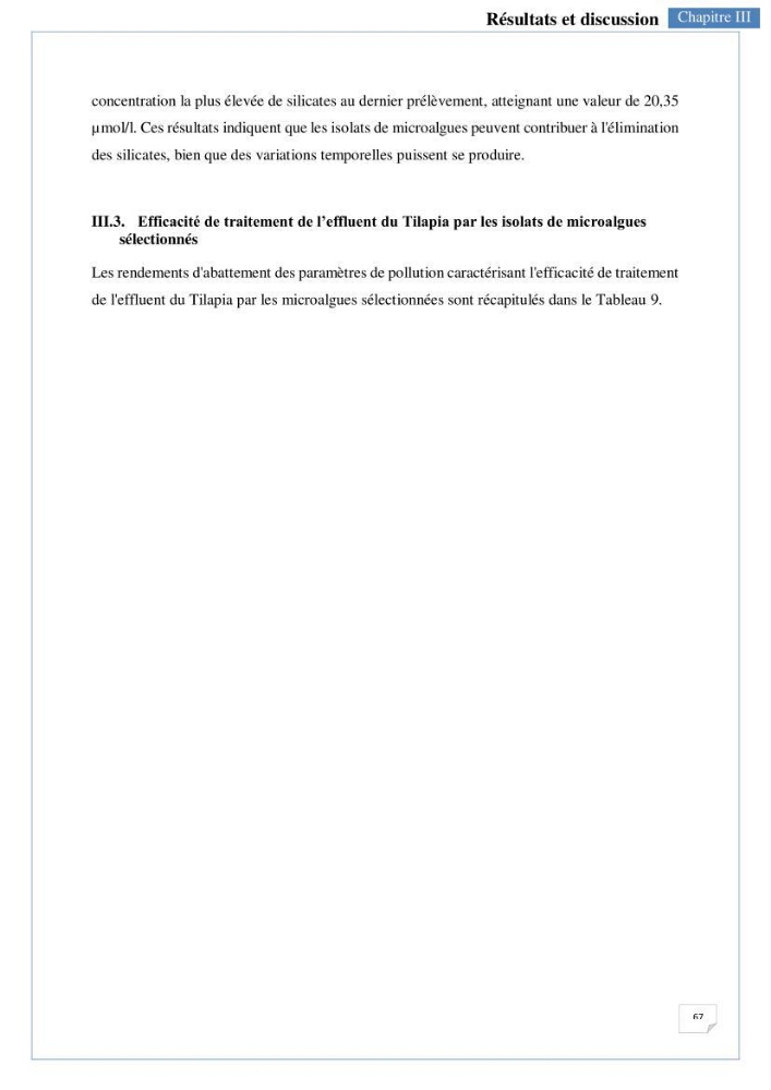 Isolement, purification et criblage des microalgues pour le traitement des eaux usées aquacoles
