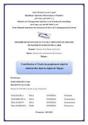 Contribution à l'étude du peuplement algal de substart dur dans la région de Tipaza