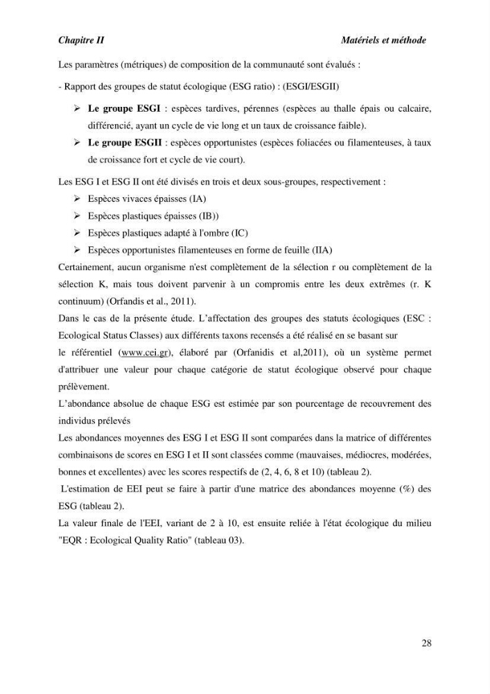 Contribution à l\'étude du peuplement algal de substart dur dans la région de Tipaza
