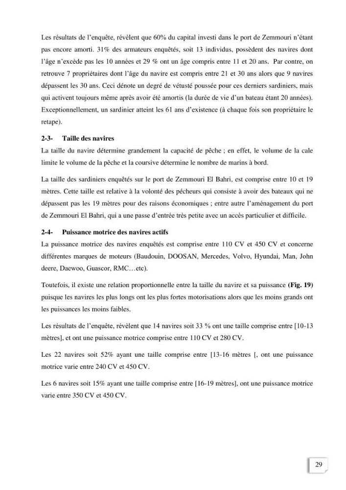 Etude des indicateurs socio-economiques de la pecherie sardinière dans le port de Zemmouri El Bahri (Boumerdes)