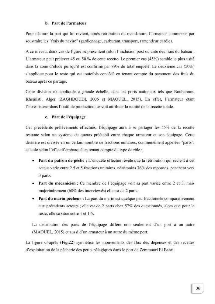 Etude des indicateurs socio-economiques de la pecherie sardinière dans le port de Zemmouri El Bahri (Boumerdes)