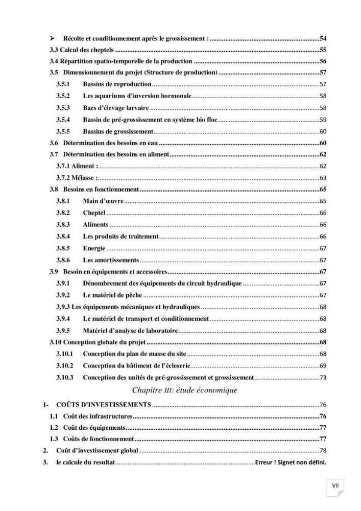 Contribution à la conception d’une ferme d\'élevage De tilapia du Nil (Oreochromis niloticus) en système bio-floc.: