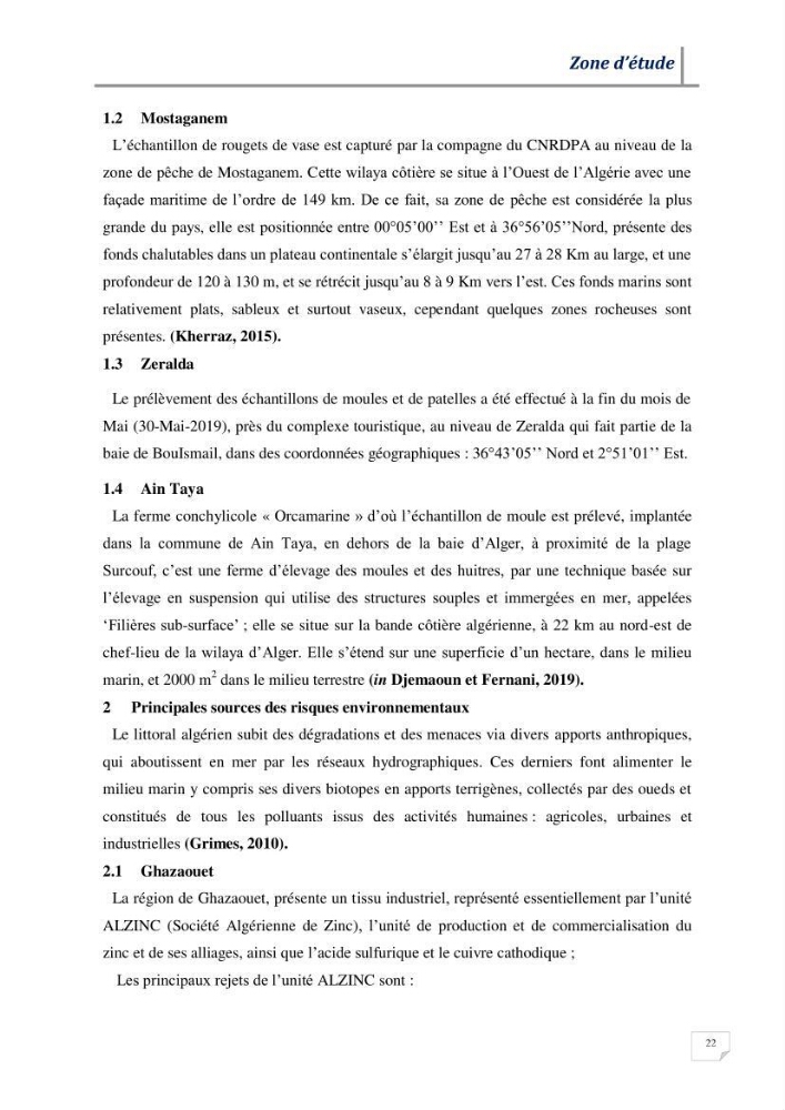 Contribution à l’évaluation des risques environnementaux radioactifs et métalliques sur la biodiversité de quelques organismes marins