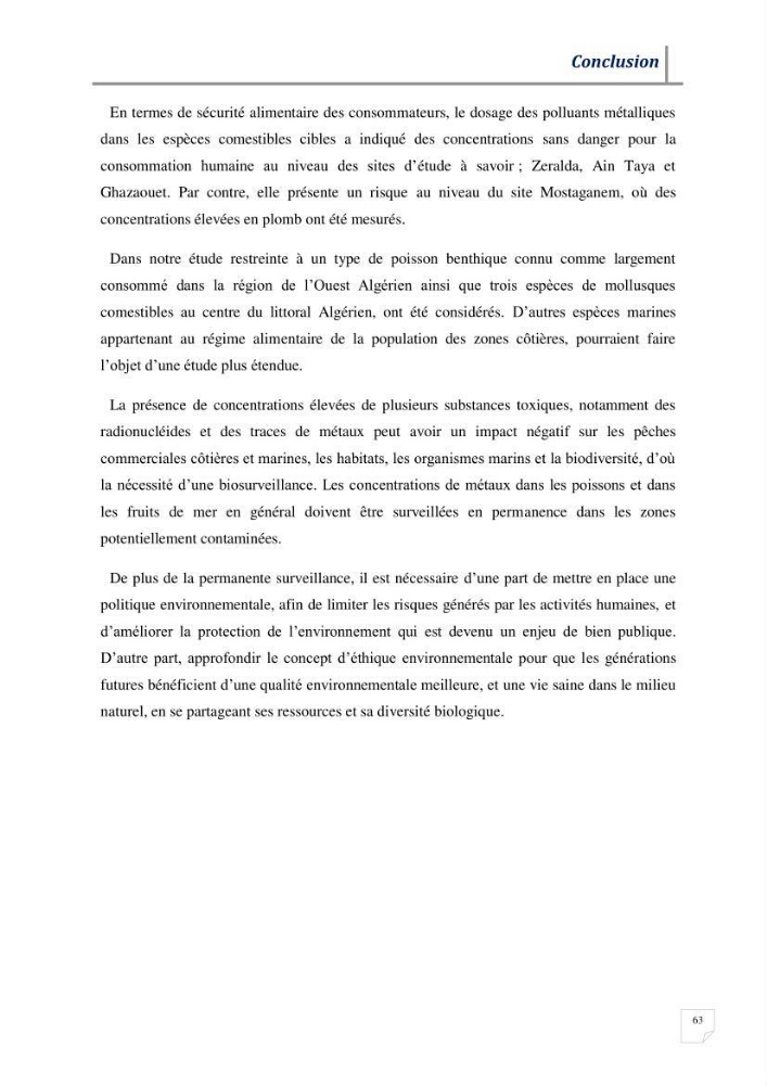 Contribution à l’évaluation des risques environnementaux radioactifs et métalliques sur la biodiversité de quelques organismes marins