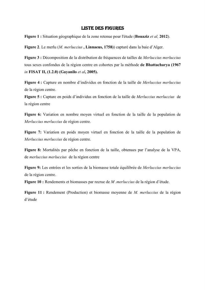 Impact de la mortalité totale (Z) sur l\'estimation de la biomasse exploitable du merlu (Merluccius merluccius, Linnaeus, 1758) de la région centre de la côte algérienne