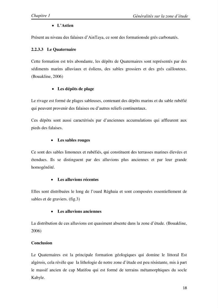 Etude et évaluation de l\'état de la vulnérabilité du système côtier de la zone Est-Algéroise: