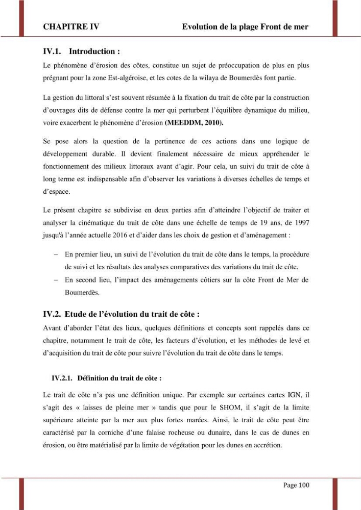 Processus morpho-sédimentaire et évolution multi-échelle de la plage front de mer de la ville de boumerdes