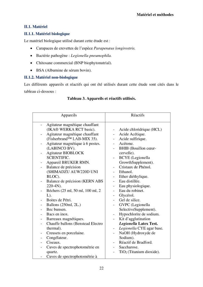 Valorisation Biotechnologique des Coproduits de Crustacés : étude du pouvoir antimicrobien du chitosane et traitement d\'une eau contamineé par Legionella Penumophila