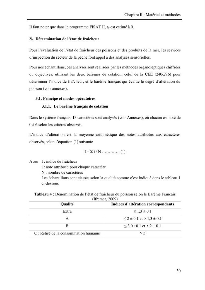 Effet des engins de pêche sur la qualité organoleptique et hygiénique de l\'allache Sardeinella aurita Valenciennes,1847 de la région centre de la côte Algérienne