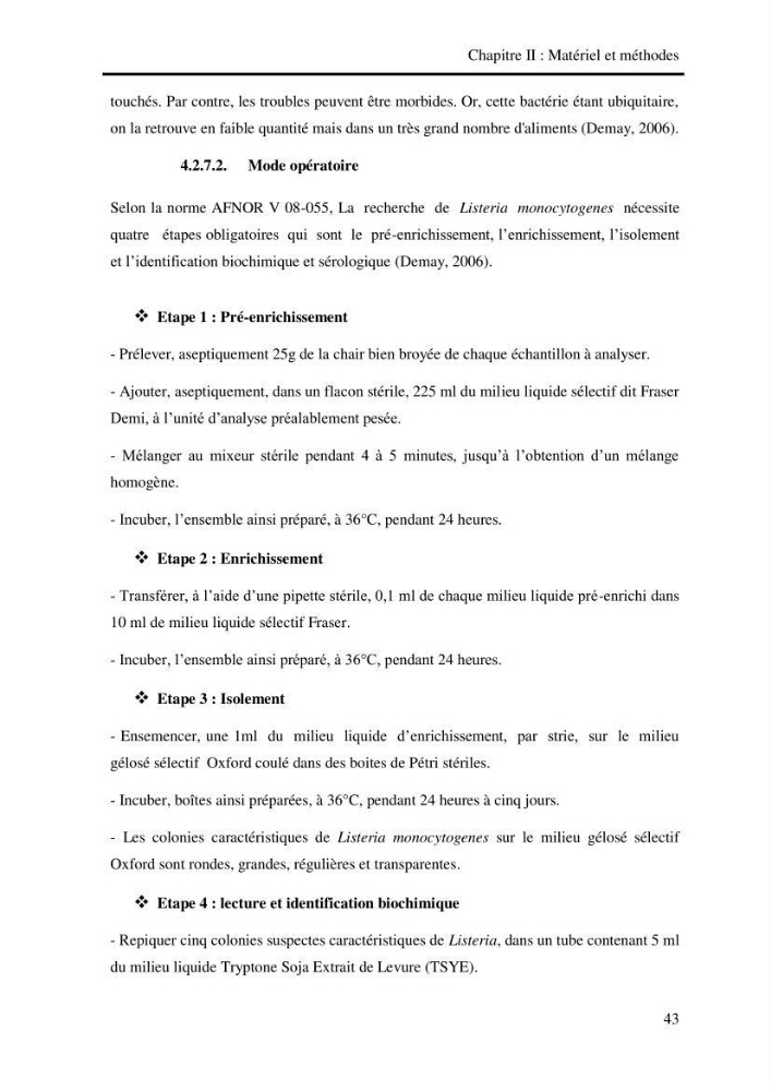 Effet des engins de pêche sur la qualité organoleptique et hygiénique de l\'allache Sardeinella aurita Valenciennes,1847 de la région centre de la côte Algérienne