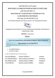 Suivi des populations phytoplanctoniquedans la baie de Bou-Ismail (Avril-Mai 2015).: