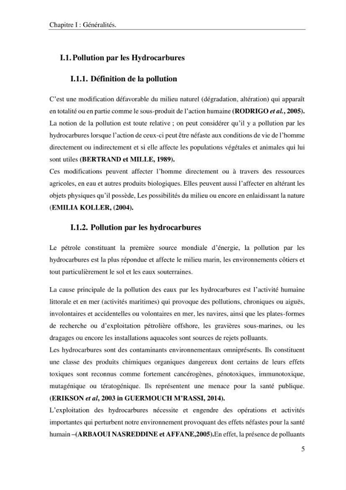 Les effets des paramètres physicochimiques sur l\'activité des bactéries marines hydrocarbonoclastes