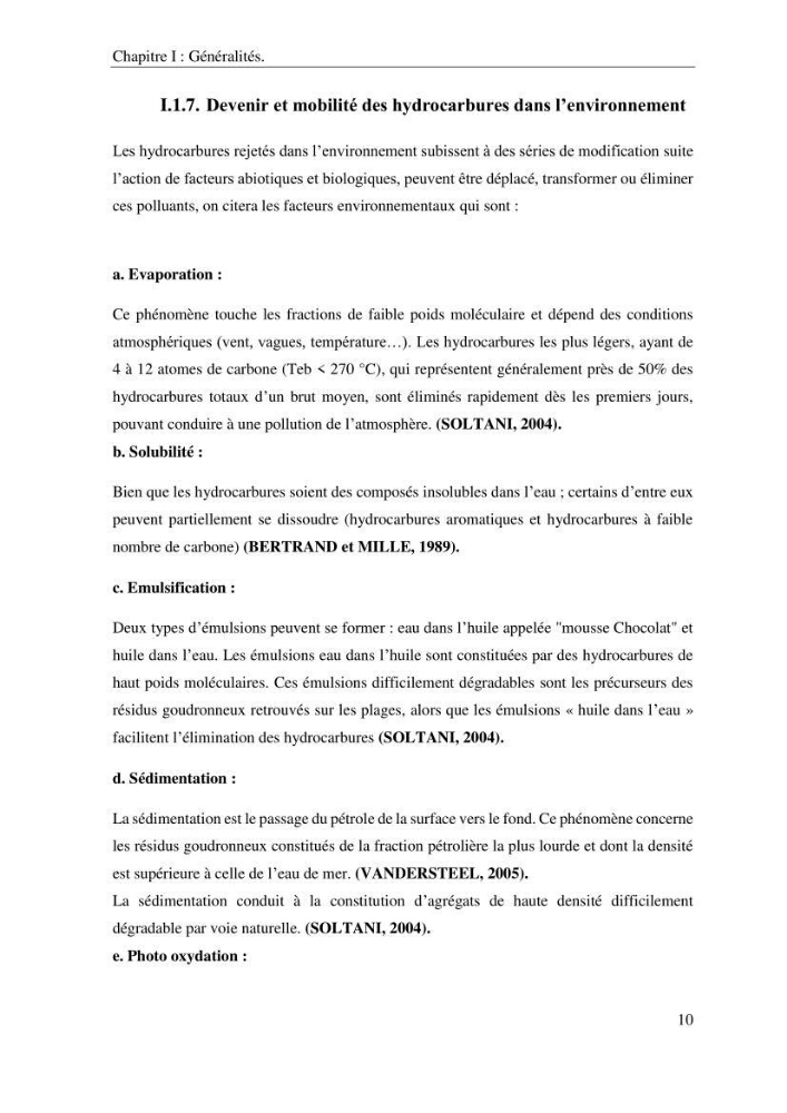 Les effets des paramètres physicochimiques sur l\'activité des bactéries marines hydrocarbonoclastes