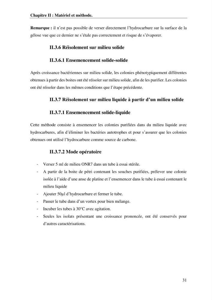 Les effets des paramètres physicochimiques sur l\'activité des bactéries marines hydrocarbonoclastes