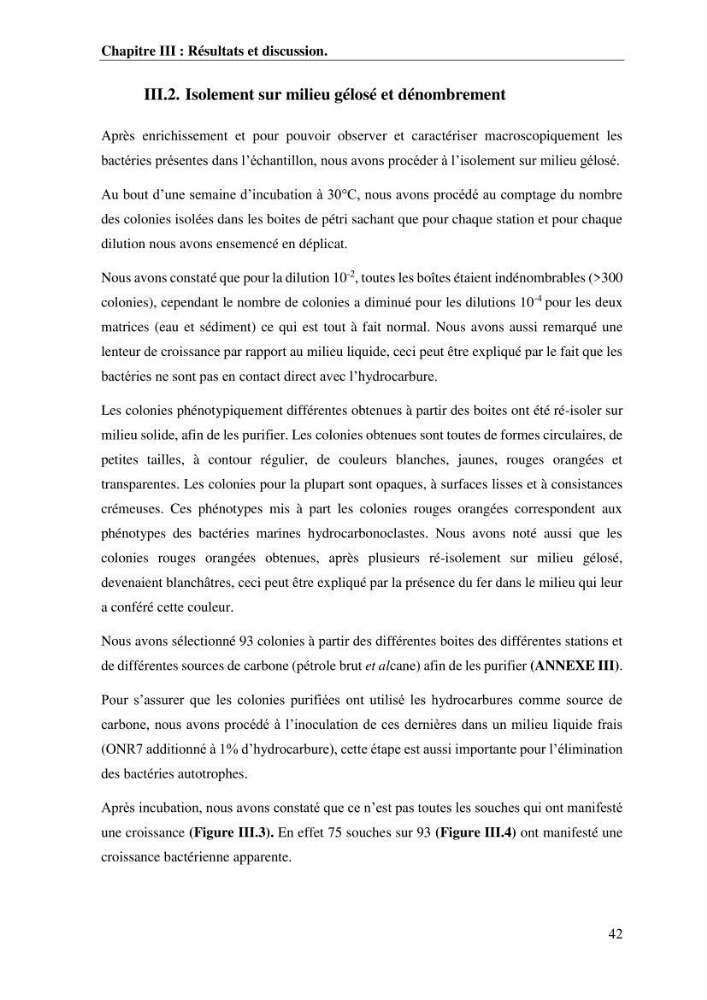 Les effets des paramètres physicochimiques sur l\'activité des bactéries marines hydrocarbonoclastes