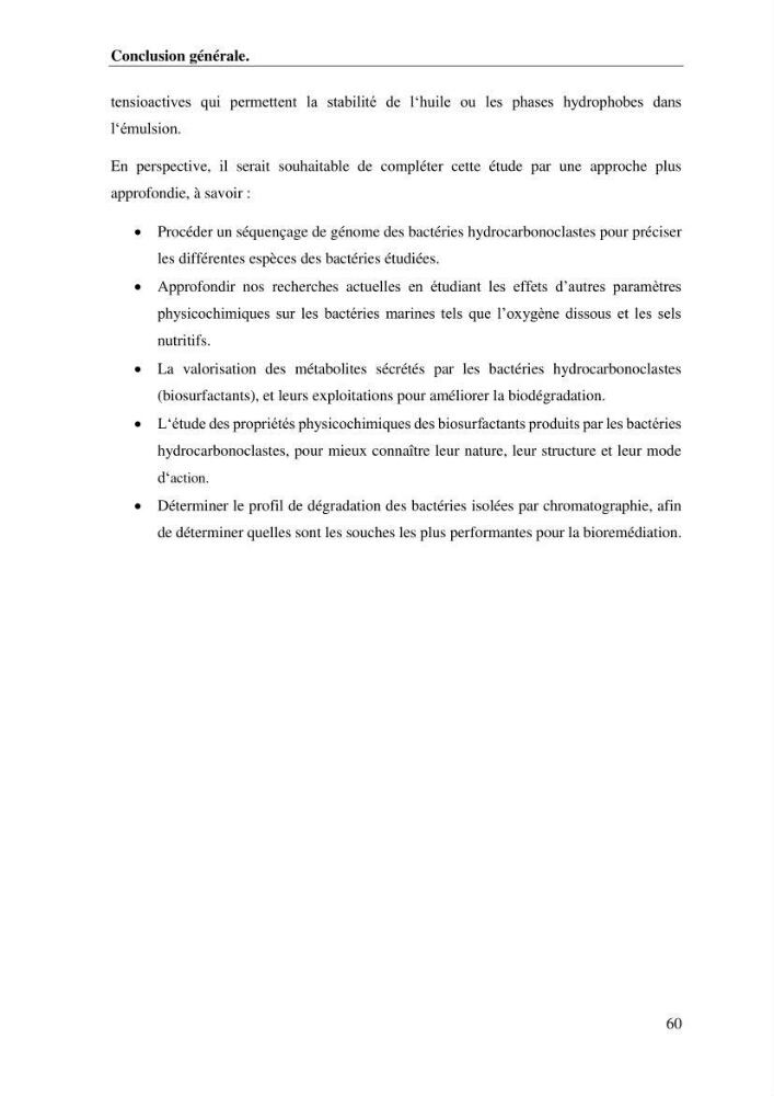 Les effets des paramètres physicochimiques sur l\'activité des bactéries marines hydrocarbonoclastes