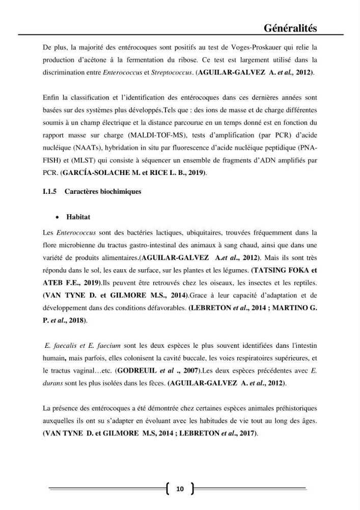 Caractérisation et évaluation de la résistance aux antibiotiques chez les entérocoques dans le milieu marin .