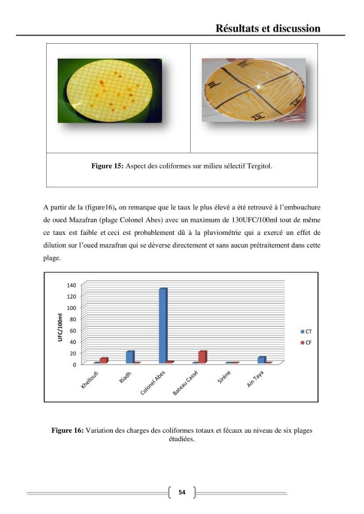 Caractérisation et évaluation de la résistance aux antibiotiques chez les entérocoques dans le milieu marin .
