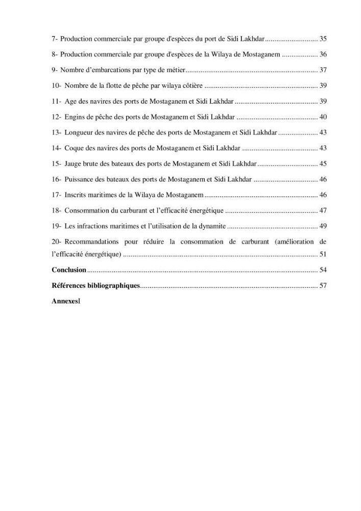 Analyse socio-environnementale de la pêcherie de Mostaganem: