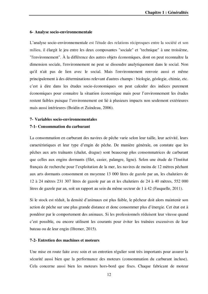 Analyse socio-environnementale de la pêcherie de Mostaganem: