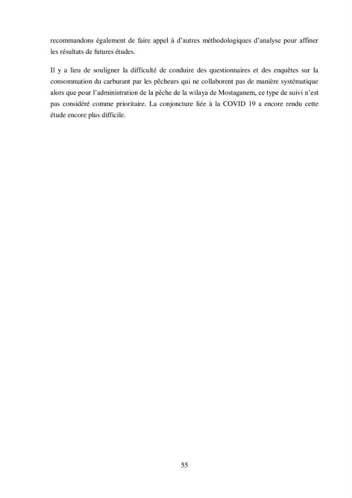 Analyse socio-environnementale de la pêcherie de Mostaganem: