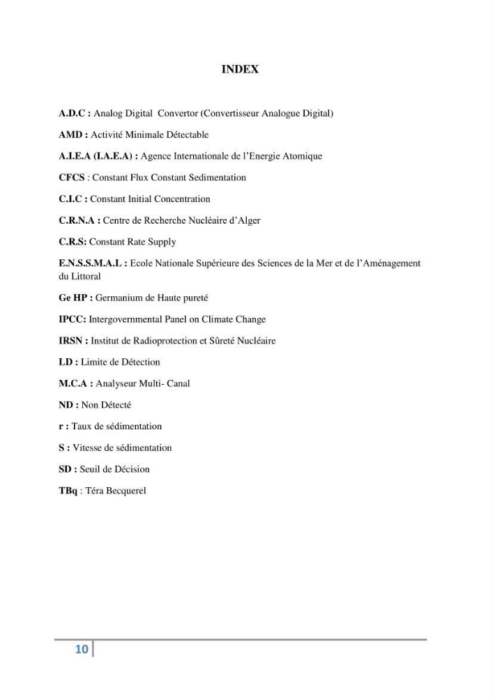 Fixation et dépôt de la radioactivité dans les compartiments de l\'environnement, air, sol et milieu marin au niveau de la région d\'Alger