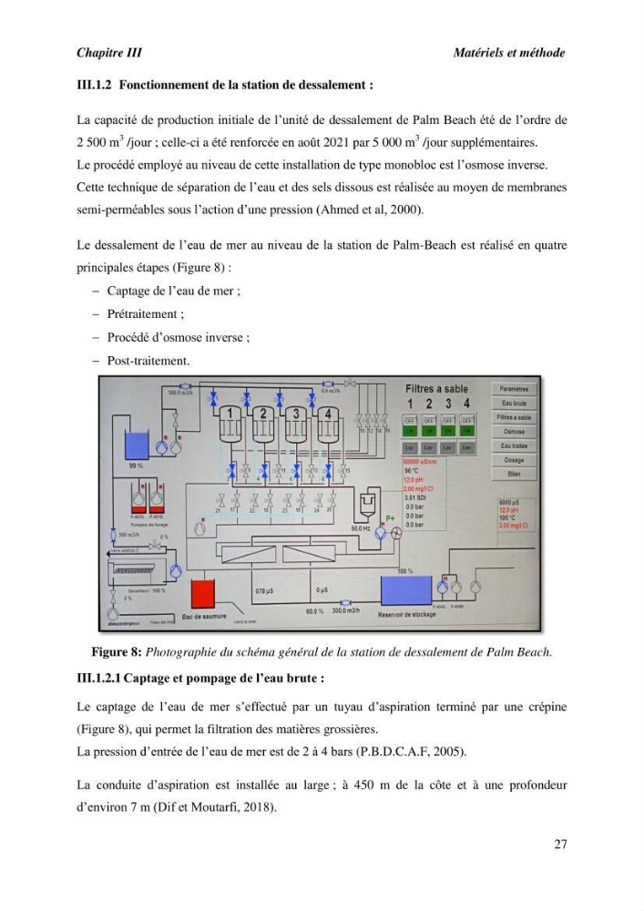 Caractérisation des rejets de saumure des stations de dessalement et leur impact sur le milieu récepteur: