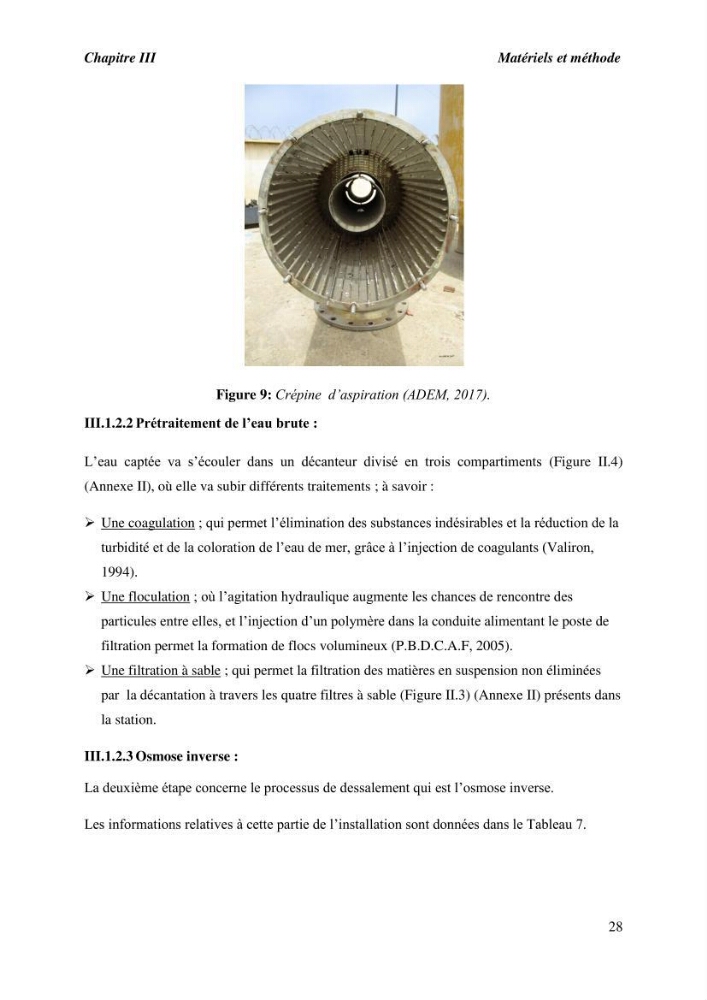 Caractérisation des rejets de saumure des stations de dessalement et leur impact sur le milieu récepteur: