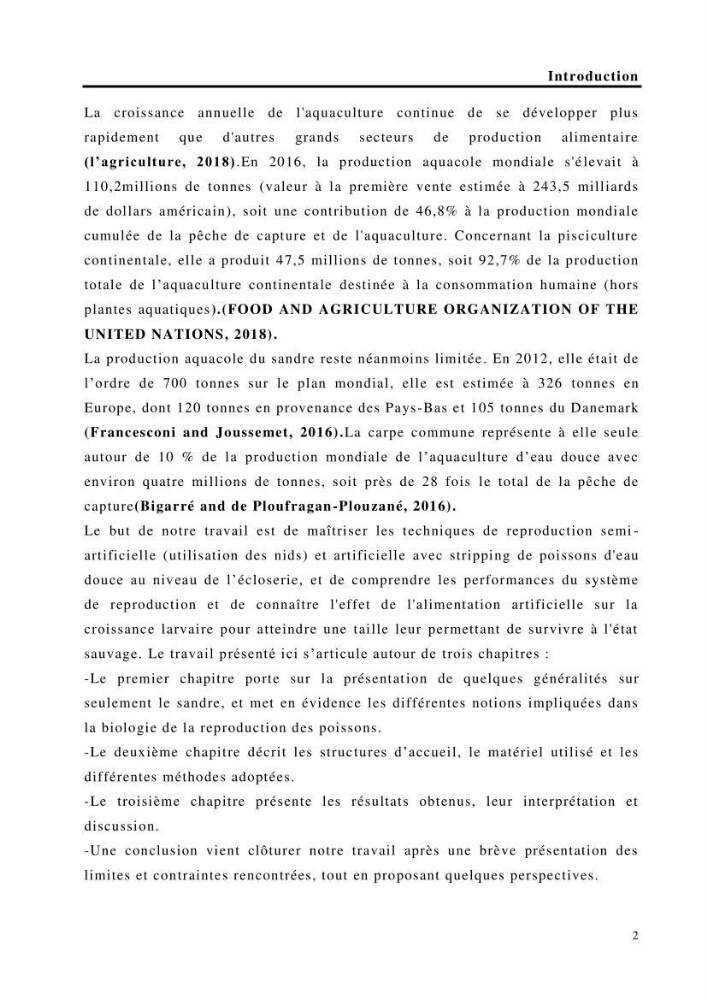 Maîtrise et suivi de la reproduction de quelques espèces de poissons d’eau douce: