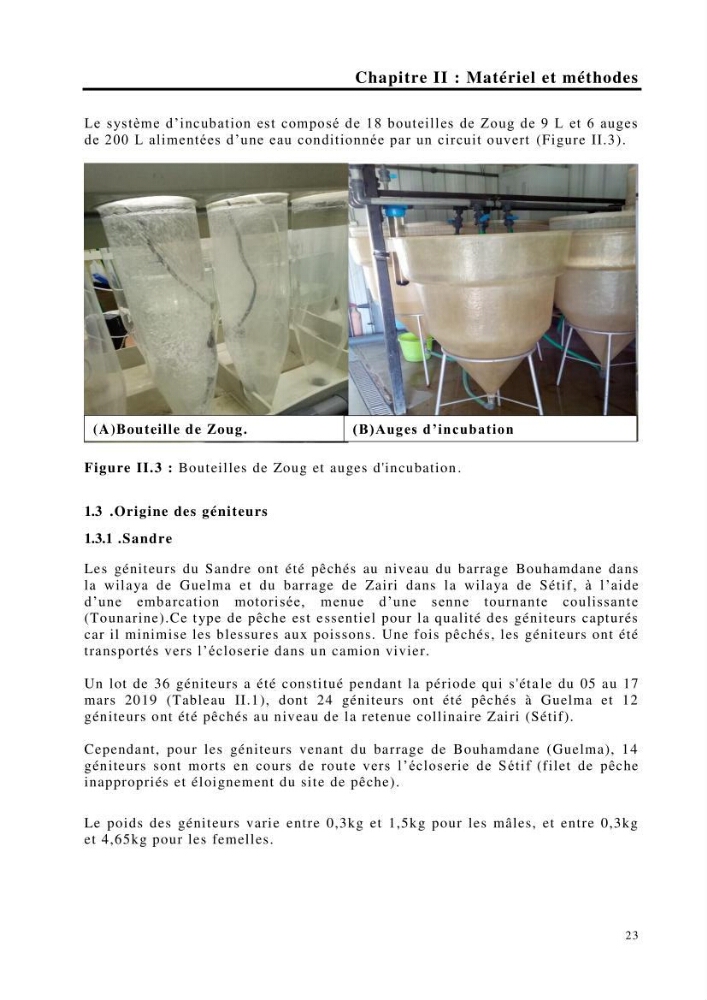 Maîtrise et suivi de la reproduction de quelques espèces de poissons d’eau douce: