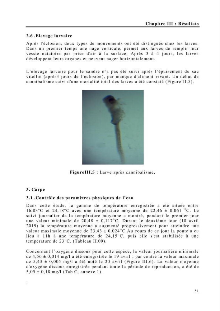 Maîtrise et suivi de la reproduction de quelques espèces de poissons d’eau douce:
