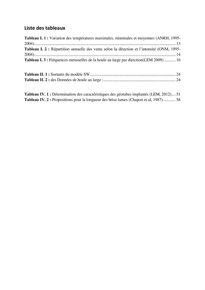 Etude de protection du rivage de Sidi Ghiles