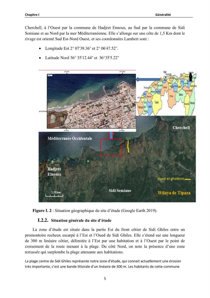 Etude de protection du rivage de Sidi Ghiles
