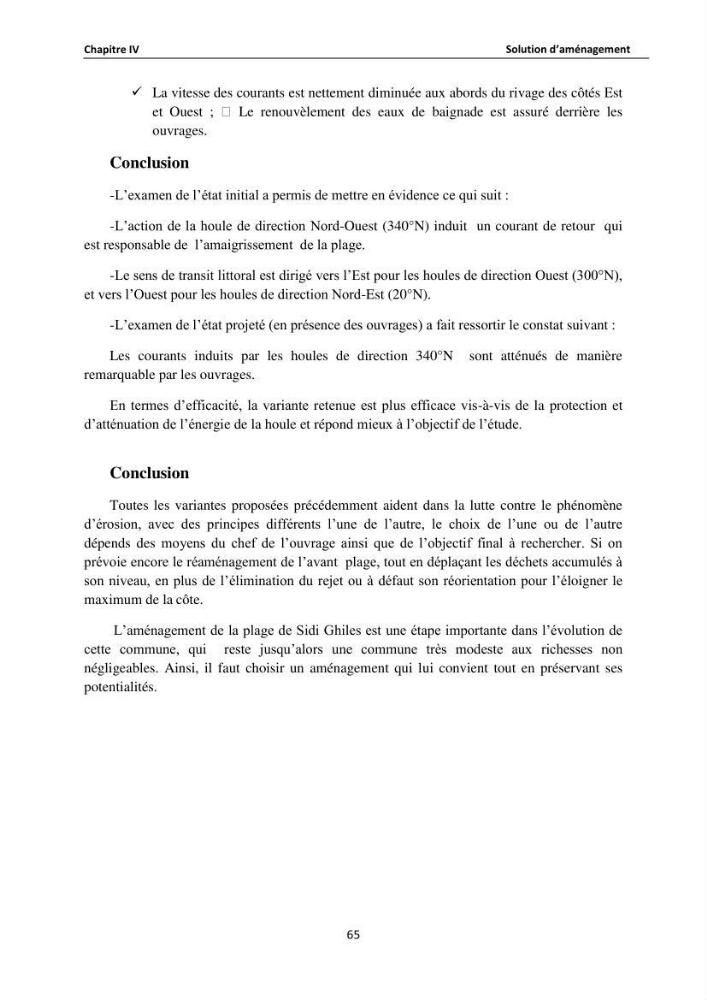Etude de protection du rivage de Sidi Ghiles