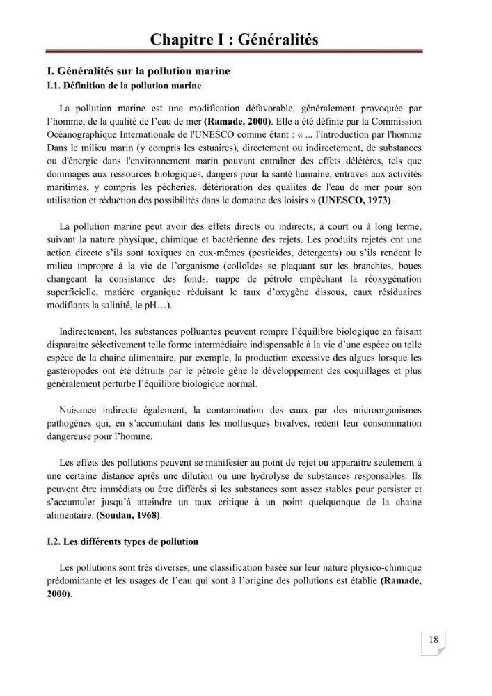 Etat de la pollution par les hydrocarbures aromatiques polycycliques dans les eaux de la baie de Bou-Ismail