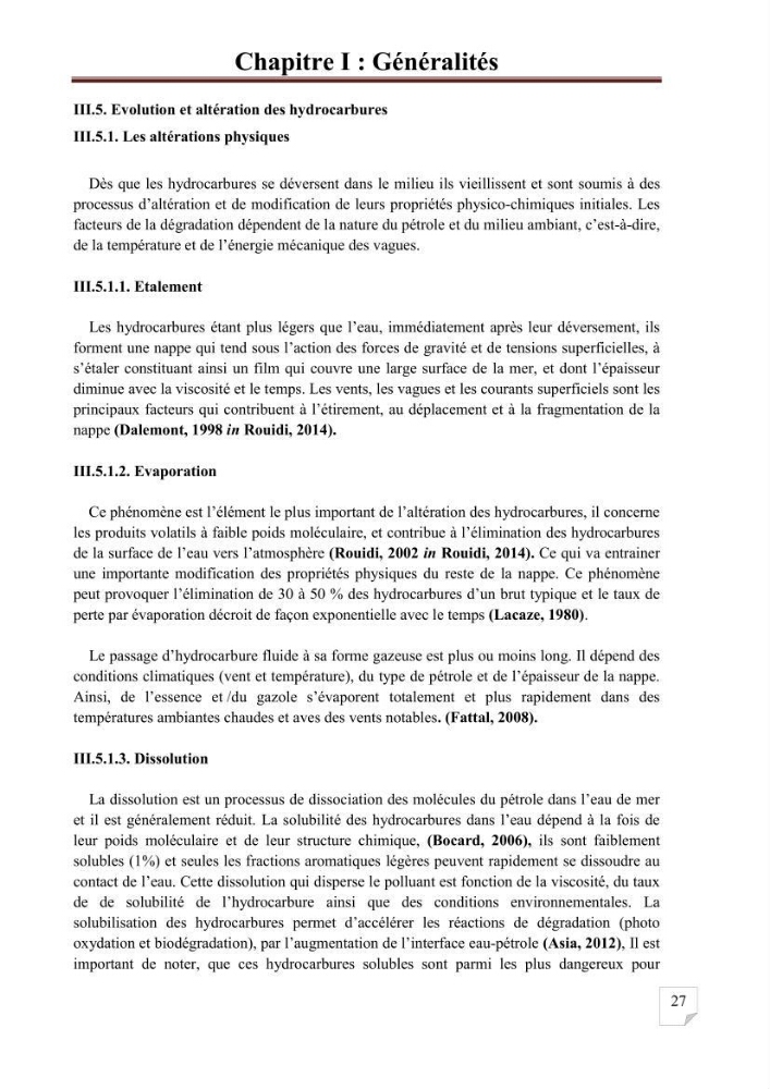 Etat de la pollution par les hydrocarbures aromatiques polycycliques dans les eaux de la baie de Bou-Ismail