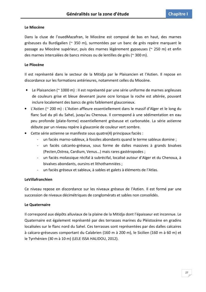 Etude des écosystèmes dunaires algérois