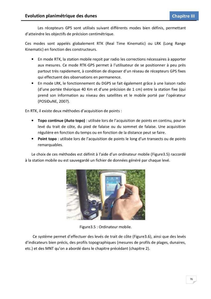 Etude des écosystèmes dunaires algérois