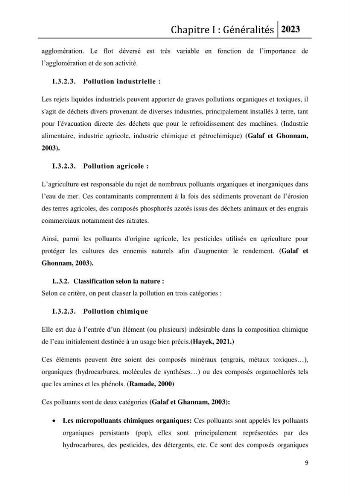 Les paramètres physico-chimique de l\'eau de mer et des sédiments au niveau de la plage El Bahdja dans la baie d\'El Djamila