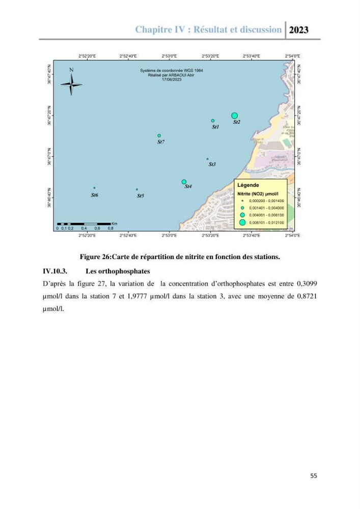 Les paramètres physico-chimique de l\'eau de mer et des sédiments au niveau de la plage El Bahdja dans la baie d\'El Djamila