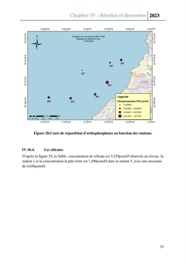 Les paramètres physico-chimique de l\'eau de mer et des sédiments au niveau de la plage El Bahdja dans la baie d\'El Djamila