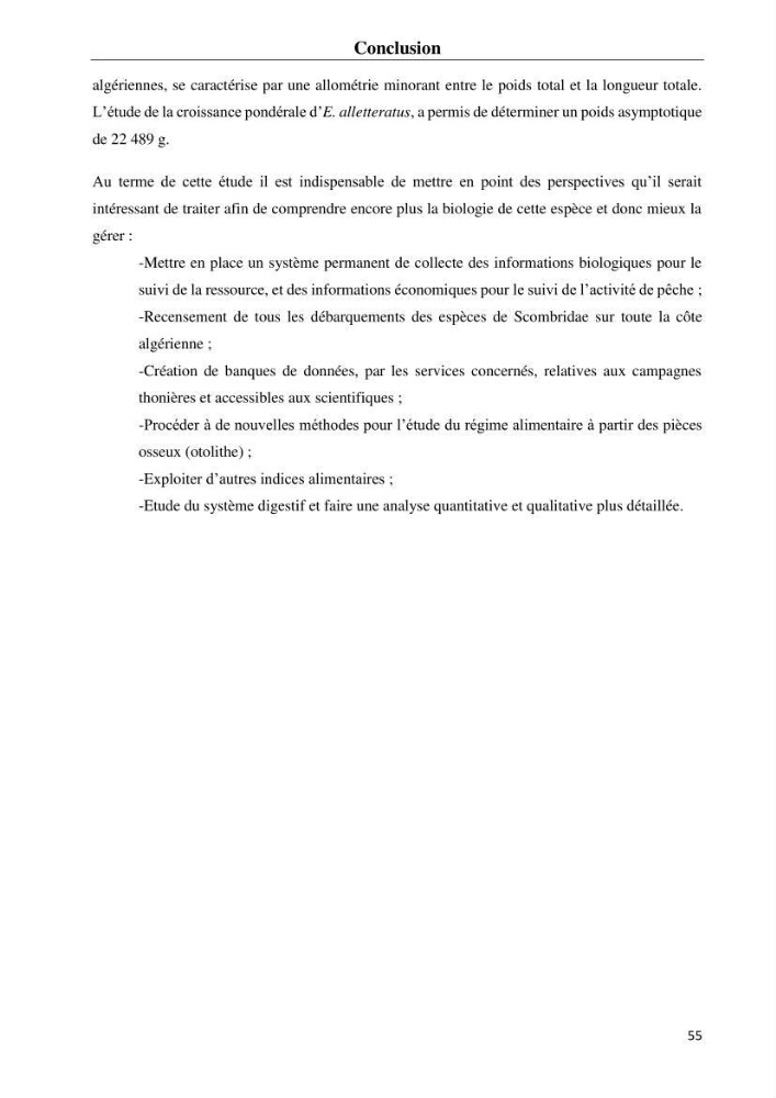 Contribution à l\'étude du régime alimentaire et la croissance de thonine Euthynnus alletteratus ( Rafinesque,1810) des côtes algériennes.: