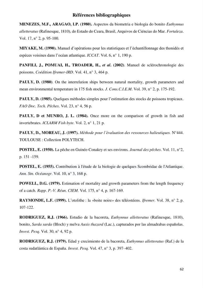Contribution à l\'étude du régime alimentaire et la croissance de thonine Euthynnus alletteratus ( Rafinesque,1810) des côtes algériennes.: