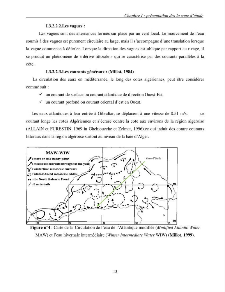 L\'étude des contraintes critiques de cisaillement pour la mise en mouvement des sédiments (entre les isobathes -20 et 35 m) sous l\'action de courants mesurés au niveau de la plage Est de Sidi Fredj